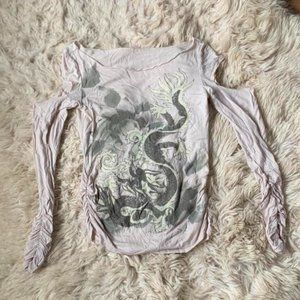 Vintage top with dragon